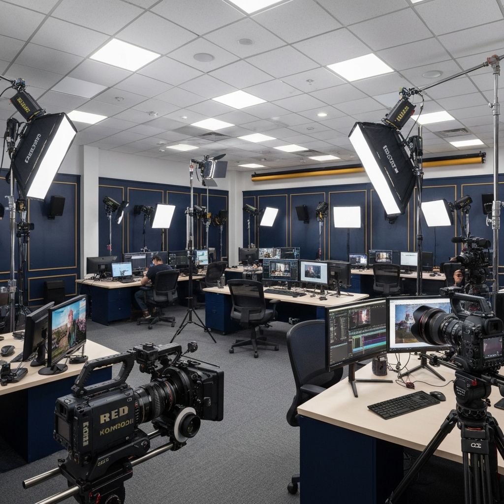 Nowoczesne studio produkcji wideo MD9 Studio z profesjonalnym sprzętem